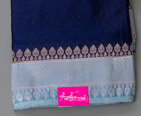 Navy Blue Chiffon Gift Saree