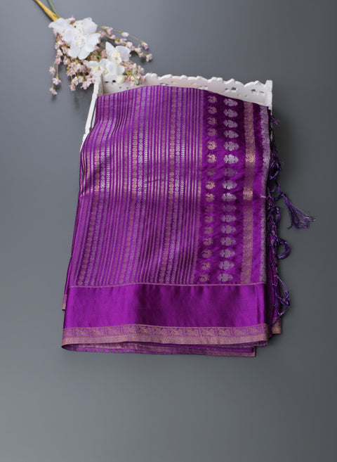 Violet Semi Silk Saree