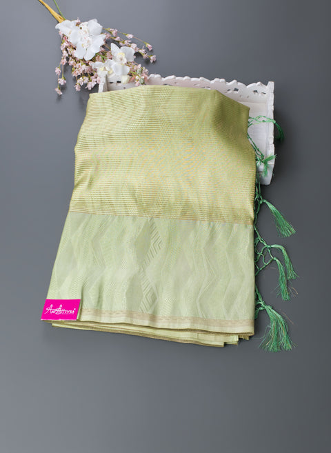Light Green Semi Silk Saree