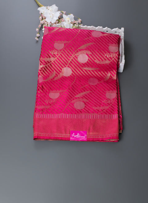Pink Semi Silk Saree
