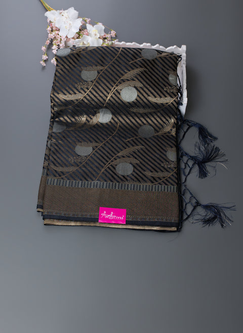 Black Semi Silk Saree