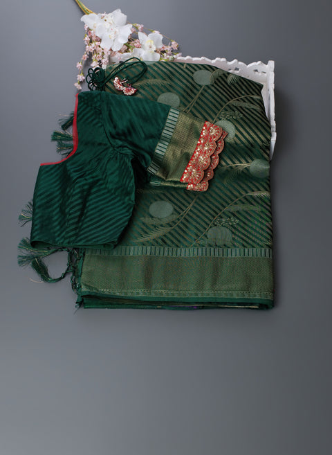 Green Semi Silk Saree