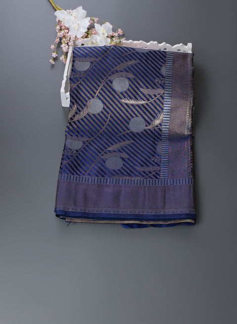 Blue Semi Silk Saree
