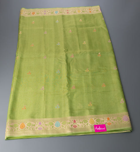 Green Linen Tissue Saree