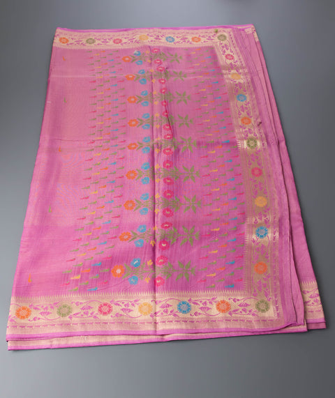 Lavender Linen Tissue Saree