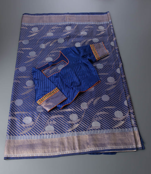 Blue Semi Silk Saree