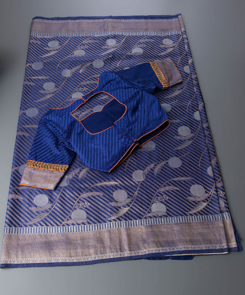 Blue Semi Silk Saree