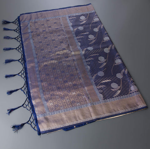 Blue Semi Silk Saree