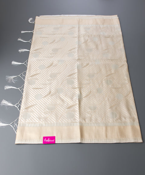 Off White Semi Silk Saree