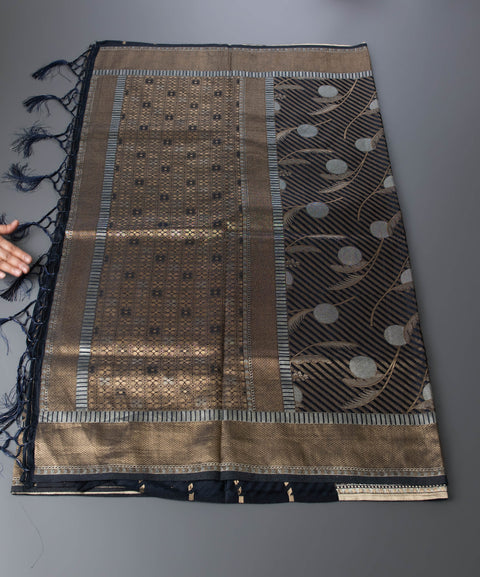 Black Semi Silk Saree