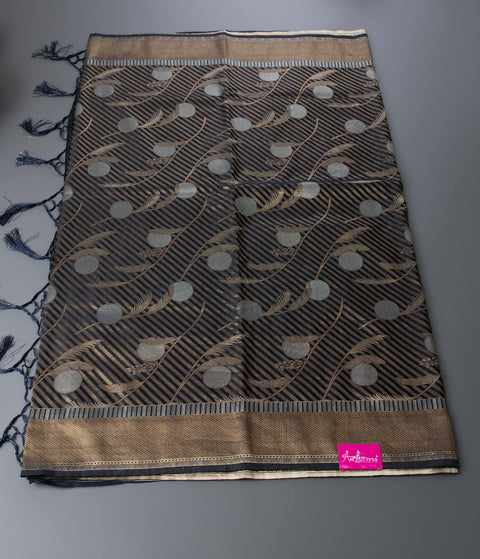 Black Semi Silk Saree