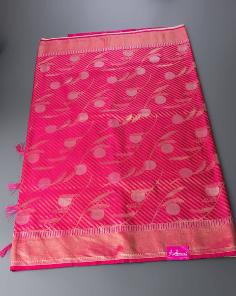 Pink Semi Silk Saree