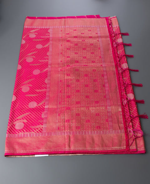 Pink Semi Silk Saree