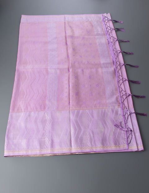 Lavender Semi Silk Saree
