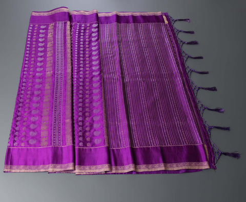 Violet Semi Silk Saree