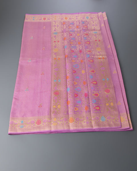 Pink Linen Tissue Saree