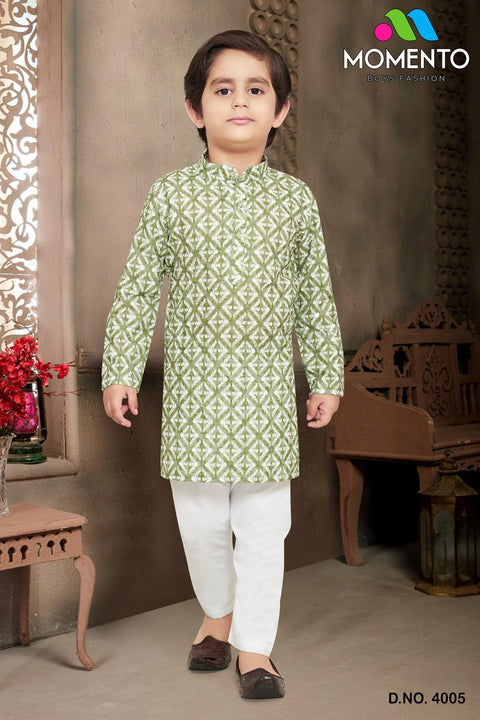Green boys Kurta Set