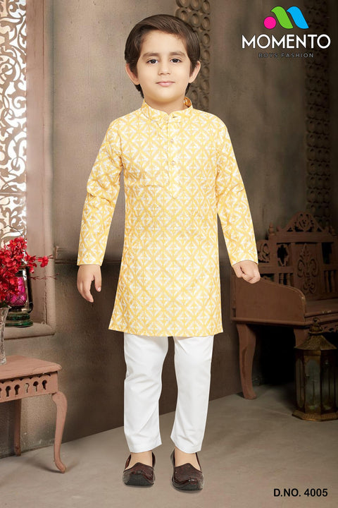 Yellow boys Kurta Set