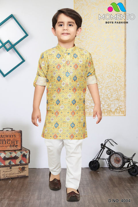 Yellow boys Kurta Set