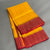 Gadwal Saree- mustard and Maroon W/ Gold Zari (Attached Blouse Material)