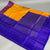 Gadwal Saree- Yellow and Purple W/ Gold Zari (Attached Blouse Material)