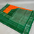 Gadwal Saree- Orange and Green W/ Gold Zari (Attached Blouse Material)
