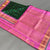 Gadwal Saree- Green and Pink checked pattern W/ Gold Zari (Attached Blouse Material)