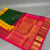Gadwal Saree- Green, yellow and Pink W/ Gold Zari (Attached Blouse Material)