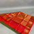 Gadwal Saree- Green and Red W/ Gold Zari (Attached Blouse Material)