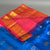 Gadwal Saree- Deep Blue and Pink W/ Gold Zari (Attached Blouse Material)