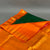 Gadwal Saree- Green and Orange W/ Gold Zari (Attached Blouse Material)
