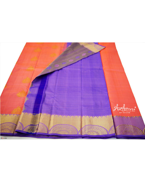 Pink Purple Traditional Kanchivaram Saree