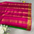 Mysore Silk Saree- Green and Pink with Gold Zari checked pattern (Attached Blouse Material)