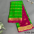 Mysore Silk Saree- Green and Pink with Gold Zari checked pattern (Attached Blouse Material)