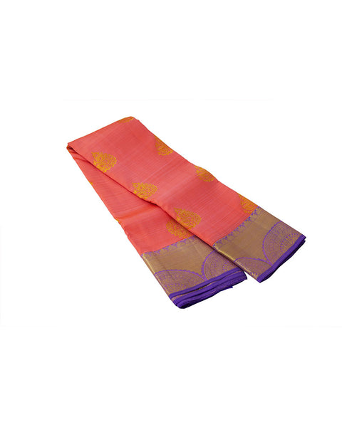 Pink Purple Traditional Kanchivaram Saree