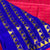 Mysore Silk Saree- Pink and Navy-blue W/ Gold Zari (Attached Blouse Material)