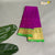 Venkatgiri Saree- Purple and Green W/ Gold & Silver Zari (Attached Blouse Material)