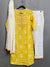 Yellow Cotton Kurta, Pant & Dupatta set
