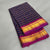 Gadwal Saree- Deep Navy-Blue and Maroon W/ Gold Zari (Attached Blouse Material)