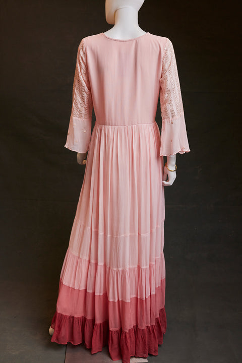 Pink Georgette Gown
