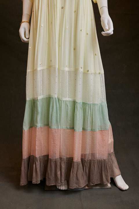 White Georgette Gown