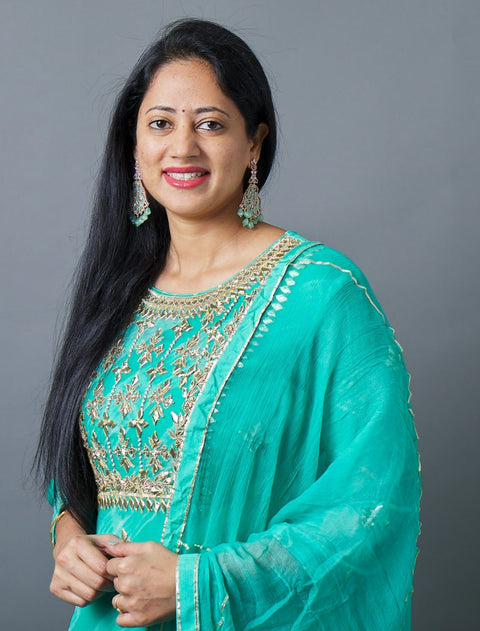 Blue Kurta, Pant and Dupatta set