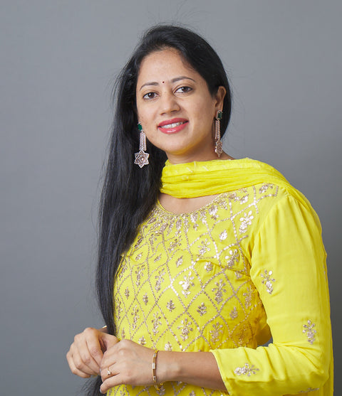 Yellow Kurta, Pant and Dupatta set