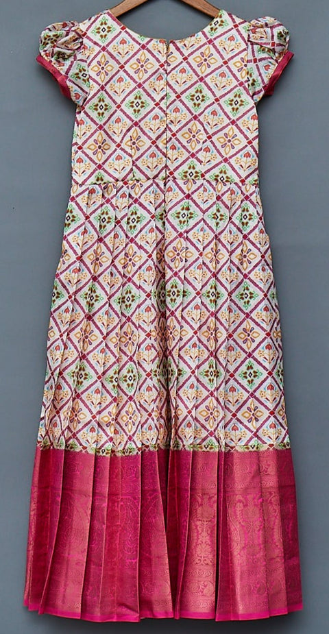 White and pink with Patola print
