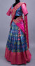 Blue and Pink Semi Silk based Fabric with Patola print Half saree with Georgette dupatta