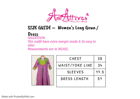 Lavender Pure Silk Traditional Gown