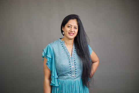 Pastel Blue Layered Gown