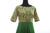 Green Brocade Gown With Contrast Bottom Frills