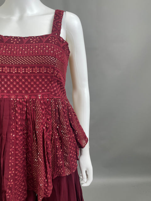 Maroon Fusion wear set