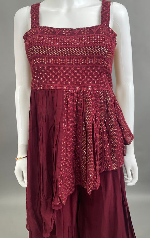 Maroon Fusion wear set